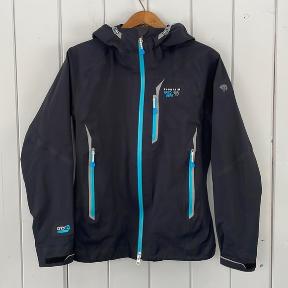 Mountain Hardwear Jackets & Blazers - Mountain Hardwear Women’s Dry Q Elite Shell Rain Jacket Size Medium Black Hood